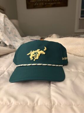 Adidas’s Rope-Trim Golf Cap with Yellow Embroidered Rider